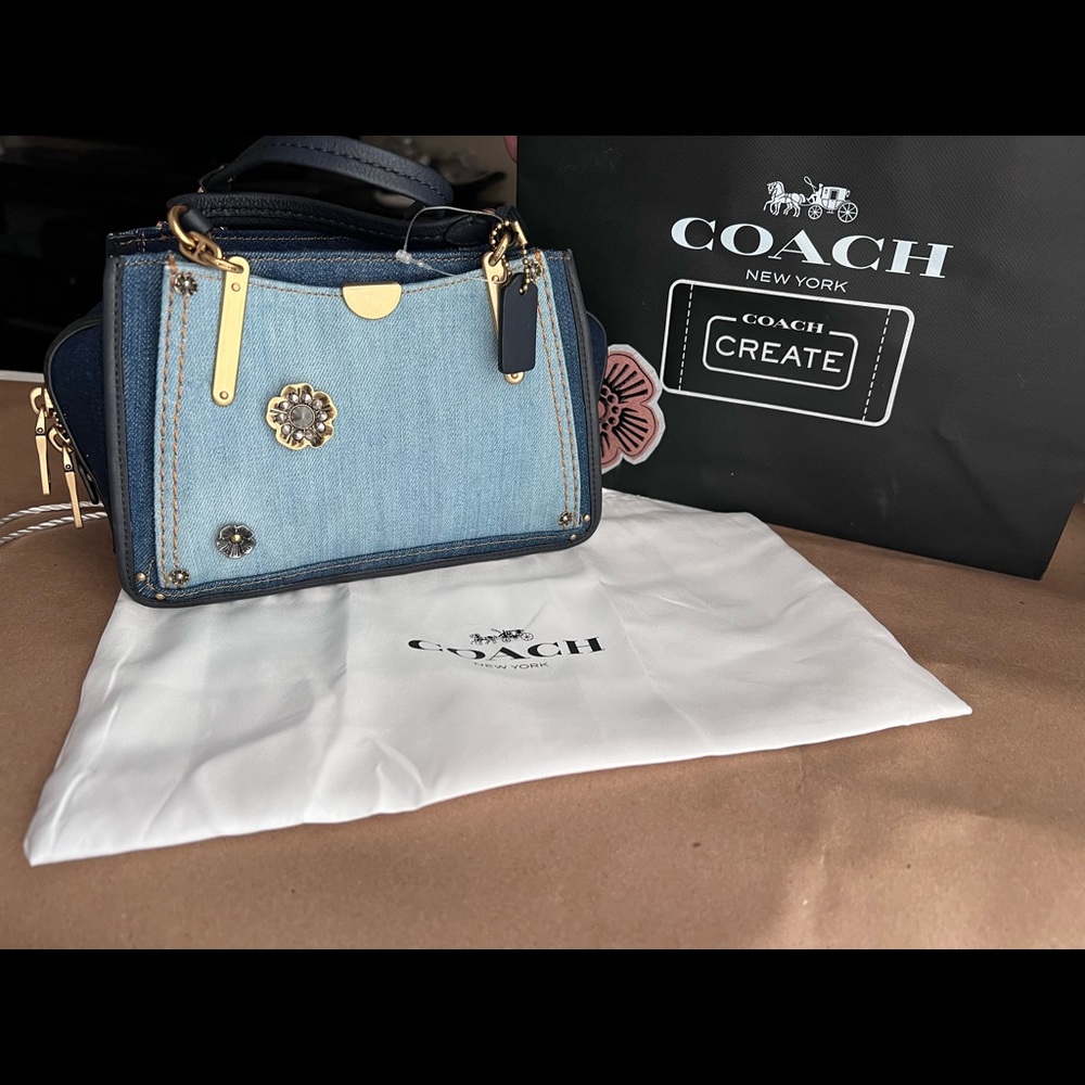 Coach Denim Colorblock Dreamer 21 Mini Satchel